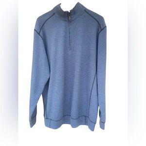 Southern Marsh Men's Size Large Blue 1/4 zip pullover logo